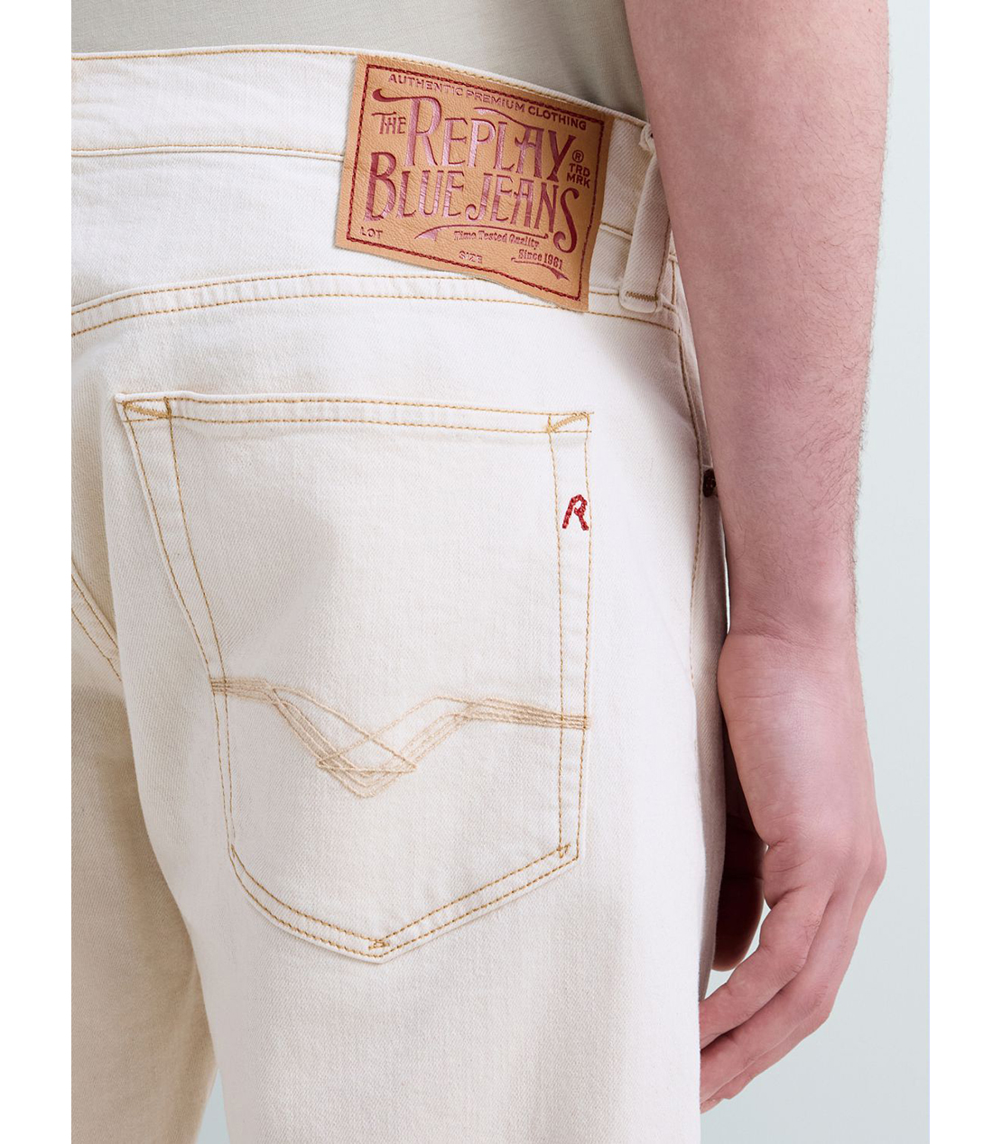 ストレートフィットDERYCK オーセンティックブルデニム 詳細画像 アイボリー 7